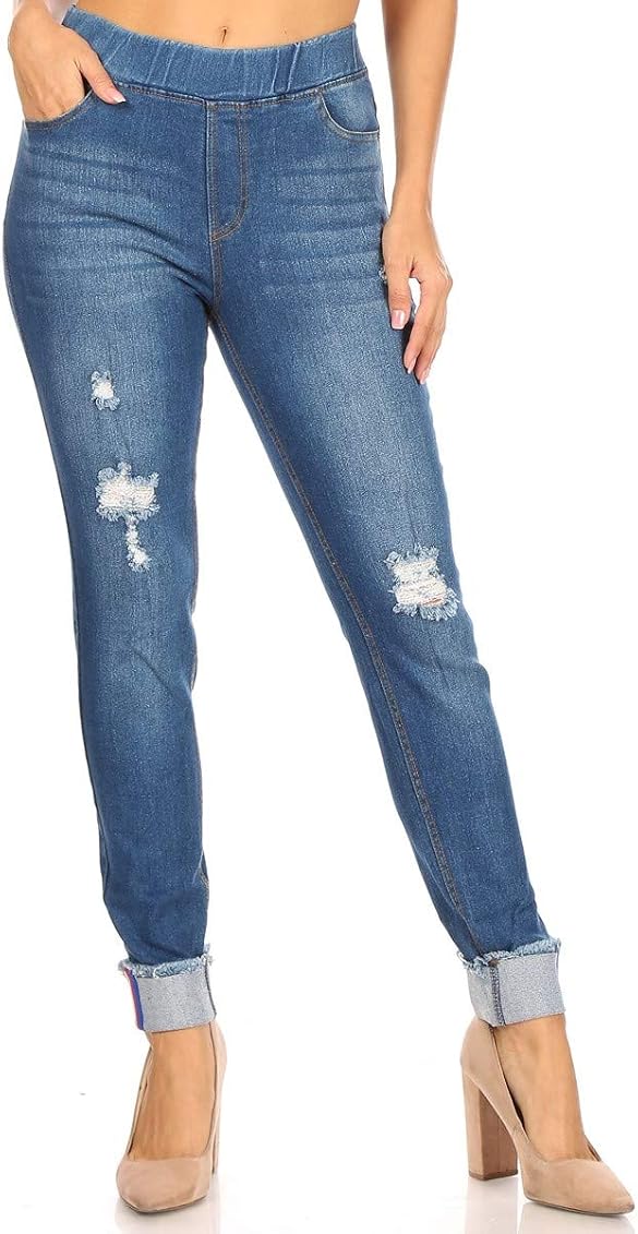 womens pull on jean jeggings