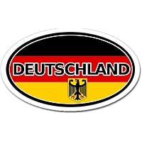 Germany And German Flag Car Bumper Sticker Decal Oval