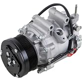 AC Compressor &amp; A/C Clutch For Honda Civic 1.8L 2006 2007 2008 2009 2010 2011 w/ 3-Pin Connector - BuyAutoParts 60-01974NA NEW