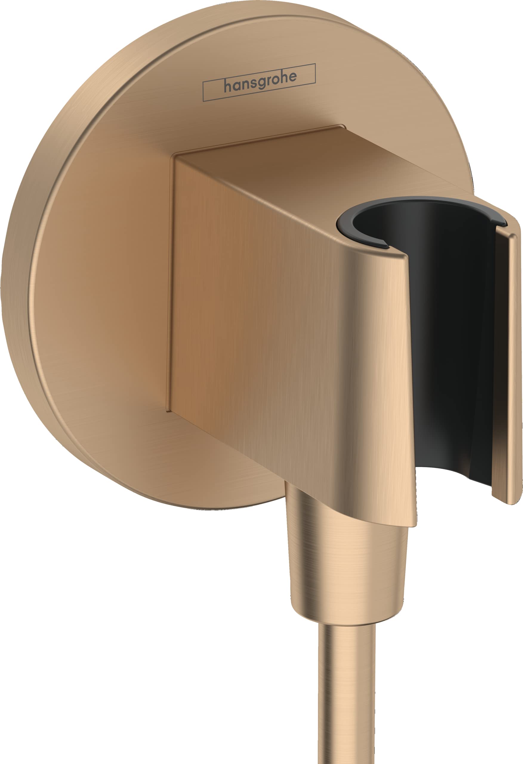 Hansgrohe FixFit S Wall Outlet with Shower Holder, Brushed Bronze, 26888140