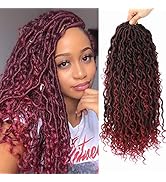 Lihui Goddess Locs Crochet Hair, 20 Inch Curly Faux Locs Crochet Hair For Black Women, Pre Looped...