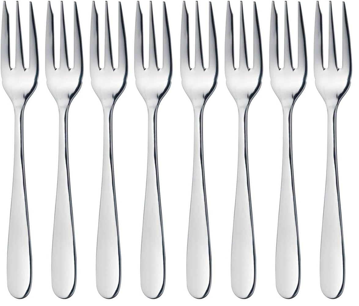 MasterClass Kitchen Craft Cake Fork Set, Silver, 4-Piece (Pack of 2)