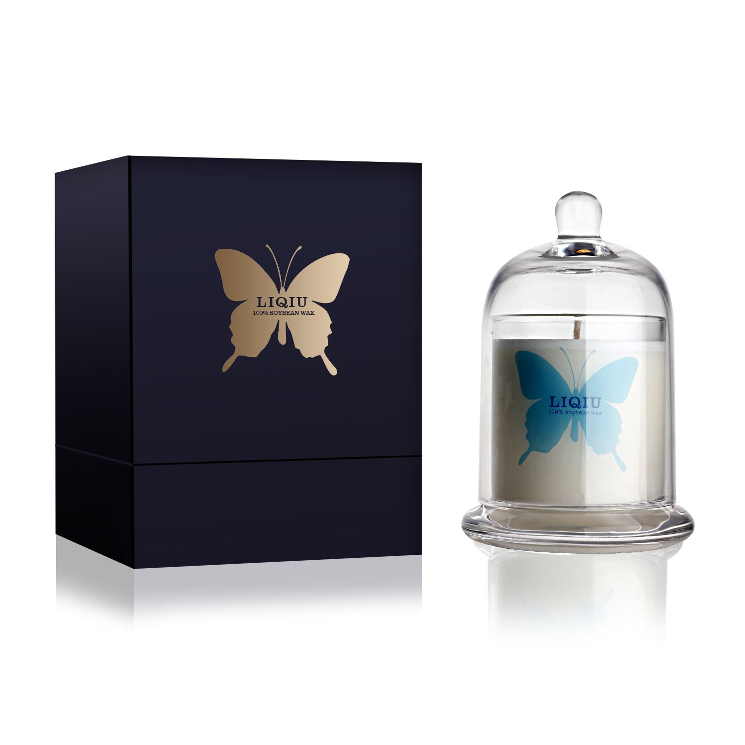 LIQIU Candles Scented - Candles Lavender Long Burning 60 Hours - 100% Natural Soy Aromatherapy Candles for Men Mom Gifts