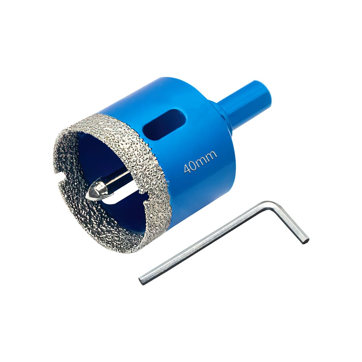 Teronbeta Diamond Hole Saw 40mm with Pilot Center Drill Bit, Vacuum Brazed Diamond Core Hole Cutter for Tile, Porcelain, Glass, Ceramic, Marble โ image 1