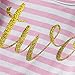 IWEMEK Baby Girl Princess Long Sleeve Shinny Stripe Crown Printed 1st/2nd/3rd Birthday Cake Smash Tulle Tutu Skirt Dress, Pink (2 Years), One Size