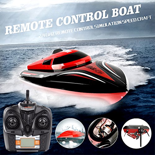 FMT H101 2.4G Remote Controlled 17 Inch Over size 25KM/H 180 Degree Flip High Speed Electric RC Racing Boat for Pools, Lakes and Outdoor Adventure