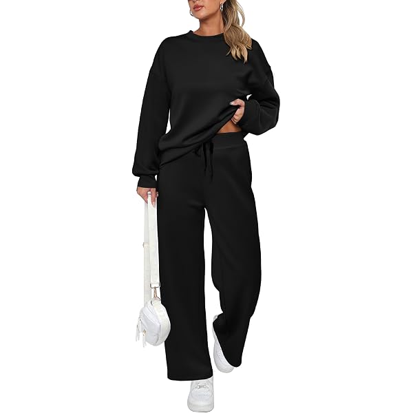 ZESICA Women's 2 Piece Sweatsuit Set - Long Sleeve Cropped Knit Top & Shorts, Casual Loungewear - View #6