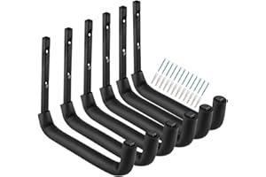 Garage Hooks, 25CM/10Inch Heavy Duty Garage Storage Tool Hangers, Wall Mount Storage Hooks for Garden Tools, Ladders, Bikes, 