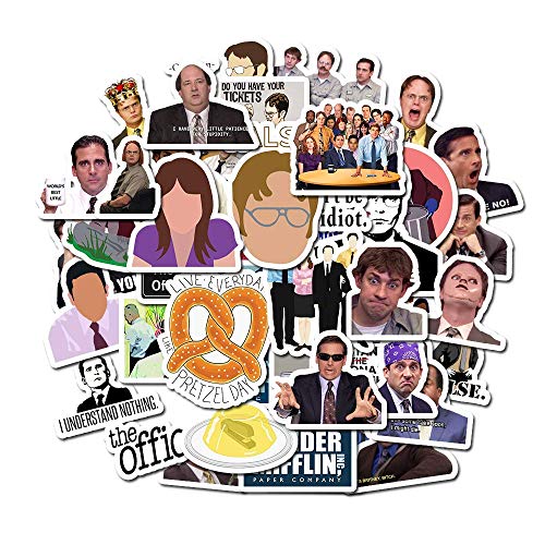HOHAJIU The Office Merchandise Stickers 50 Pck The Computer Stickers The Office Stickers for Water Bottles, Micheal Scott, Funny Laptop Decals, Hydro Flask Stickers