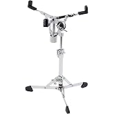 Ultra Adjust Flat Base Snare Drum Stand with Tripod Stability (8713UA) | 8000 Series Snare Stand with Brake Style Gearless Tilter and Key Lock Tripod Stability, Height-Adjustable Drum Hardware