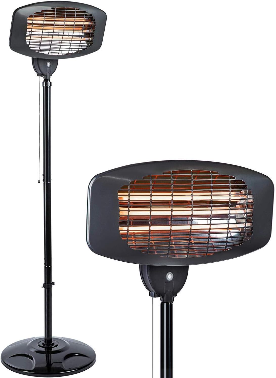 kindle living patio heaters on Amazon Com Electric Outdoor Patio Heater 3 Power Levels Outdoor Heater For 500 1000w 1500w Infrared Carbon Tube Heater Overheat Protection Tip Over Shut Off Home Freestanding Space Heater For Courtyard Garage Garden Outdoor
