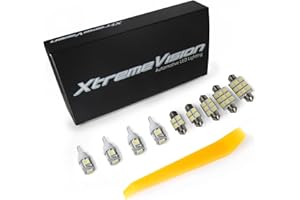 XtremeVision Interior LED for Mitsubishi Evo Lancer 2007-2015 (8 Pieces) Pure White Interior LED Kit + Installation Tool