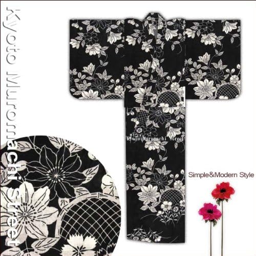 Amazon 浴衣 女 女性 レディース シンプル浴衣 黒地 トケイソウ Fym477 浴衣 通販