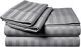 MOONLIGHT20015 Double Duvet Set Reversible Stripes Satin Grey 200x200 cm view 7