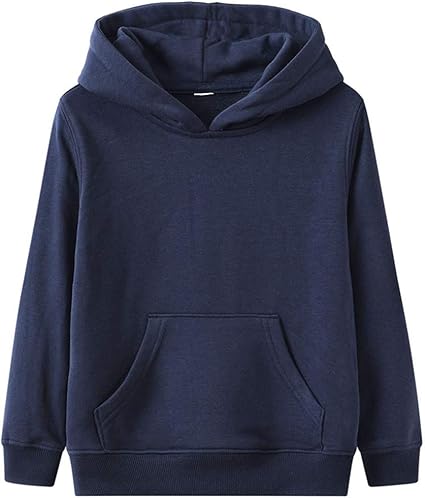 Amazon Co Jp Mornyray パーカー キッズ フード付き 長袖 ポケット付き 純色 無地 経典 春 秋 Size 70 ダークブルー ベビー マタニティ