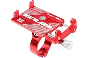 GUB G-81 Bicycle Phone Mount Stand 3.5-6.2inch Phone Metal Bike Mobile Phone Handlebar Holder Mount (Red)