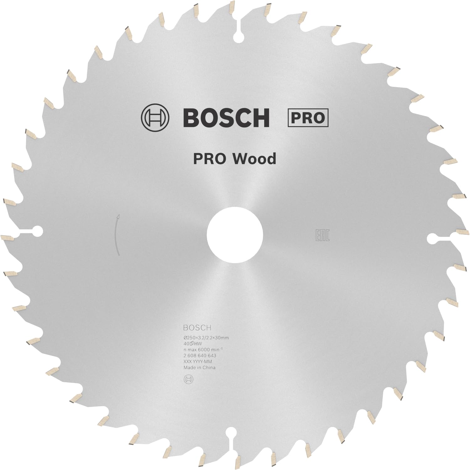 Bosch 1x PRO Wood Circular Saw Blade for Corded Mitre Saws (for Softwood, Hardwood, Ø mm, Professional Accessory Mitre Circular Saw)
