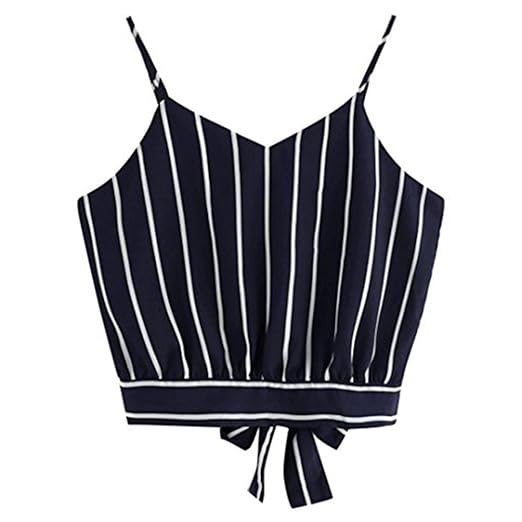 OVERDOSE Damen Sommertops Oberteile Frauen Sling V-Ausschnitt Blumendruck Crop Cami Top Strand Tank Tops Camisole Bluse Shirt