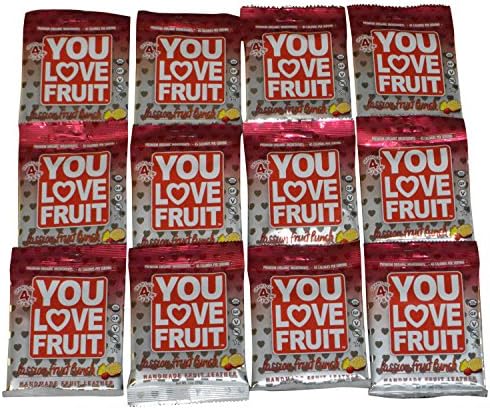You Love Fruit Premium Organic Fruit Snacks Passion Fruit Punch Pack of 12
