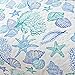 Junsey 3 Piece Quilts Full/Queen Size Ocean Theme,Lightweight Coastal Beach Bedding Seashell Conch Starfish Bedspread Coverlet with 2 Pillowshams