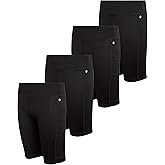 dELiA*s Girls Bike Shorts - 4 Pack Athletic Compression High Waisted Biker Shorts for Girls for Dance Yoga Gymnastics (7-16)