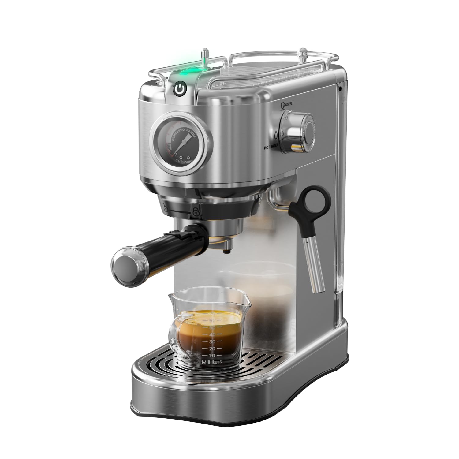 Photo 1 of ** for parts only does not power on *** CAFE Espresso Machine 20 Bar, Compact Espresso Maker Stainless Steel 1450W Professional Coffee Machine for Latte & Cappuccino with Steam Wand