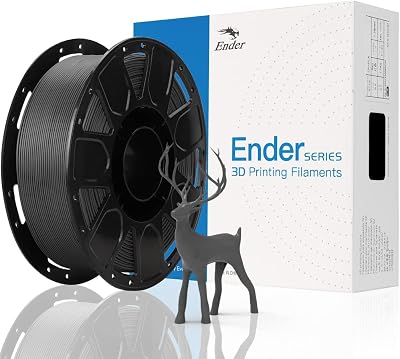 Creality 1.75mm Ender PLA Filament 2.2lbs Black No-Tangling +/-0.02mm