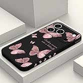 LEECG for iPhone 17 Pro Max Case, Flower Protective Bumper Slim Soft Phone Cover for iPhone 17 Pro Max 6.9 inch, Butterfly Black