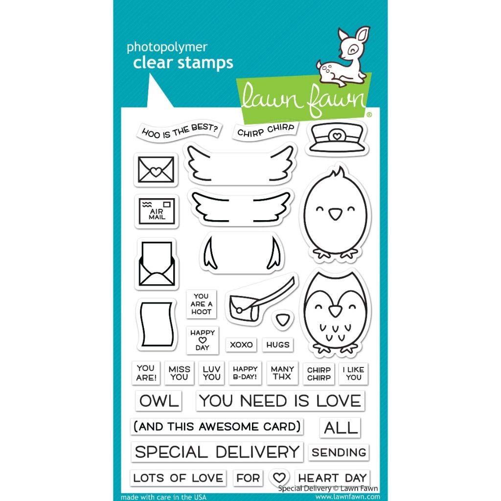 Lawn Fawn Special Delivery 4X6 Clear Stamp Set