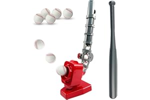 Playhiland Kids Auto Baseball Pitching Machine, Outdoor Sports Toys for Kids Ages 5, 6, 7, 8, 9, 10, 11, 12, Adjustable Angles Electronic Baseball Training Equipment & Batting Practice Toys for Youth