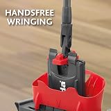 Vileda UltraMax Flat Mop and Bucket Set Red Hands-Free Wringing 180° view 6