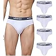 wirarpa Men's Underwear Modal No Fly Briefs Silky Comfortable Underpants 4 Pack