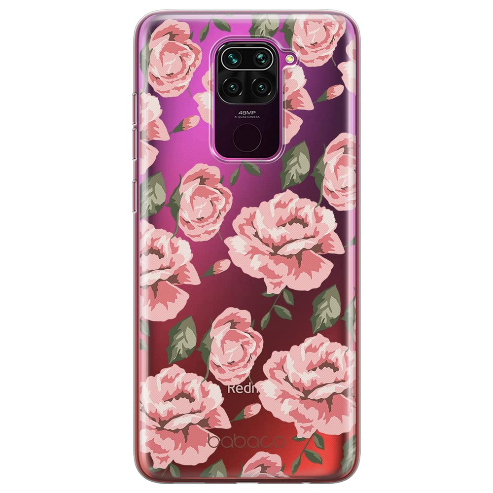 Babaco ERT GROUP mobile phone case for Xiaomi REDMI NOTE 9 original and officially Licensed pattern Flowers 013 optimally adapted to the shape of the mobile phone, partially transparent