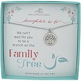 MOM & THREE DAUGHTERS Tree of Life Charm Necklace | Daughter to Be Gift | 18" Plus 2" Extender Chain | Stainless Steel | 16mm x 18mm