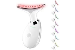 SUENOHYU Red Light Therapy for Face, 7 Color LED Facial Light Therapy Wand for Skin Care at Home Blue Light Therapy Face Massager Tool for Neck (White)