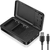 JYJZPB NP-W126S Charger Compatible for Fujifilm X100VI X100F X-T20 X-T30 X-T2 X-A5 X-A10 X-A3 X-A2 X-A1 X-T10 X-T30II X-T100 X-T200 NP-W126 Batteries, with SD Card Slot and USB Output (Charger Only)