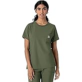 Carhartt Womens Women's Force® Crew Neck Scrub Top