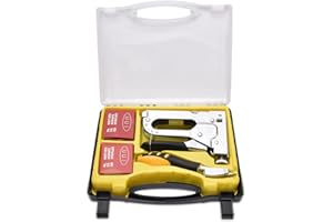 WOLFWILL 3 in 1 Heavy-Duty Staple Gun Kit with Remover Brad Nail Gun Bonus 3 Types Nail Set