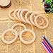 eBoot 20 Pack Wood Rings Wooden Rings for Craft, Ring Pendant and Connectors Jewelry Making (70 mm)