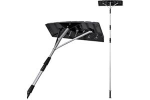 GARDENISED Snow Rake Shovel for Roof Cleaning, with 21 Feet Twist-N-Lock Extendable Lightweight Aluminum Handle