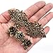 2PCS Retro Vintage Metal French Barrette Clip Hair Clasp Roses Bronze Accessories