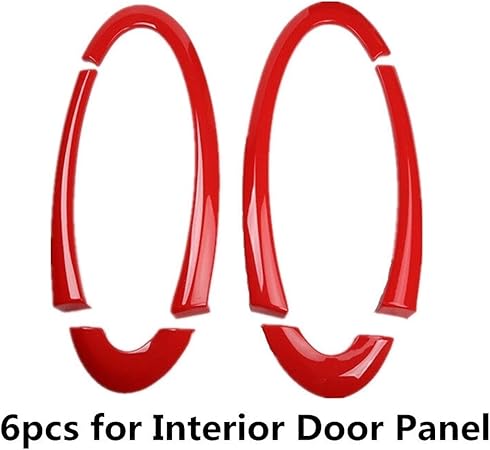 Amazon 赤い車のインテリア装飾バックミラーハンドルドアパネルカバーダッシュボードセンターコンソールの成形用のミニクーパーr55 R56 Color Type 2 インテリアパネル 車 バイク