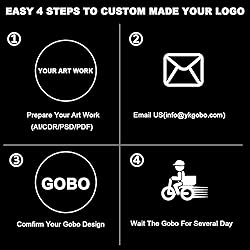YKGOBO LED Logo GOBO Projector with Manual Zoom DJ