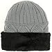 Knit Beanie Skull Hat - Soft Fleece Lined Slouchy / Winter Cap by Ssking (grey)