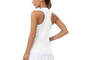MoFiz Sleeveless Golf Polo Shirt for Women V-Neck Raceback Tennis Tank Top Workout Sport T-Shirt
