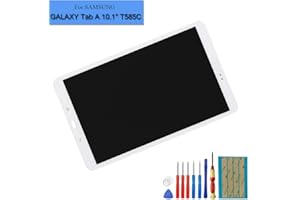 E-YIIVIIL LCD Display Assembly Compatible with Samsung Galaxy Tab A 10.1 2016 SM-T580 T585 T587 Touch Screen Digitizer + Tools (White)