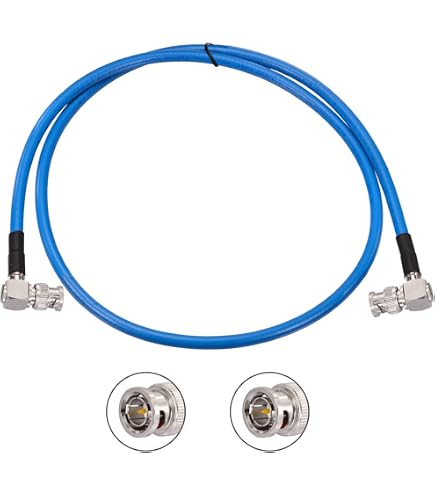 Alvin's Cables Micro BNC To BNC Cable (50cm) - 12G-SDI, 4K UHD, Right Angle, For Blackmagic Video Assist