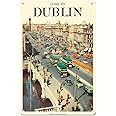 Come To Dublin Ireland - O’Connell Street - Vintage Travel Poster c.1950s - 8 x 12 inch Vintage Metal Tin Sign