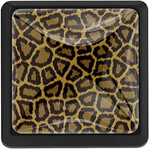 Pomos de armario con estampado de leopardo, tirador decorativo para