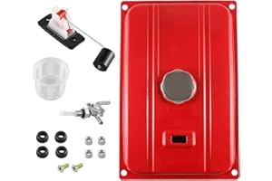 HGC Universal 7 Gallon Generator Gas Fuel Tank fit for Honda EC6500,for Predator 8750,for Champion & More Durable Metal Construction with Chrome Cap, Filter & Petcock